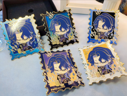 [Pre-order]Pantalone  6x5cm Stamp Faux Enamel Brooch