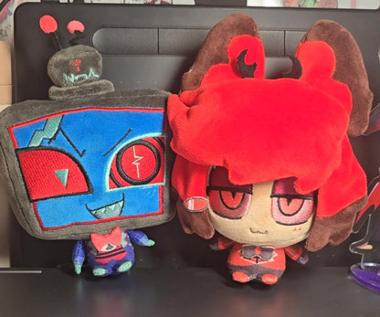 [Pre-order] 10cm Alastor & Vox Plush Dolls