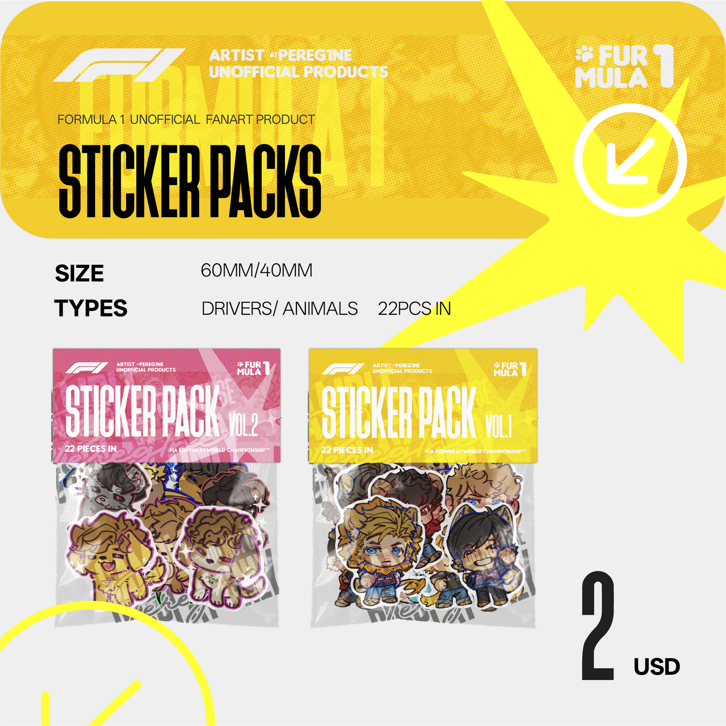 [Pre-order] “Furmula 1” F1 Animalized Drivers Fanmade Goods