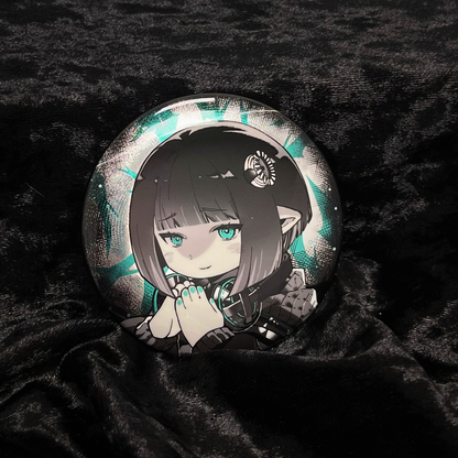 FINALFANTASY XIV FF14 The Arcadion 75mm Double-Sided Holographic Badge