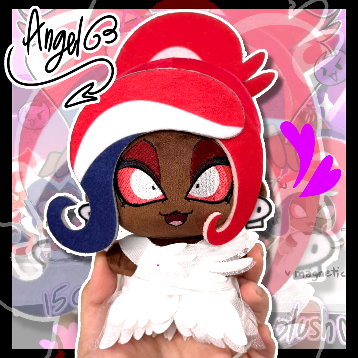 [Pre-Orders] Swappable Magnetic Velvette Doll Head • 15cm Plush •The Vees