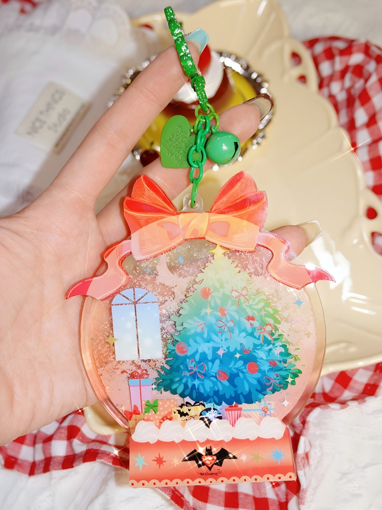 Superbat Christmas Snow Globe Shaker Acrylic Charm