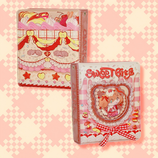 Superbat Sweet Bite Retro Dessert Series – 4” Mini Card Binder（Apple Pie Flavor/Clark)