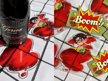 Robin&Deadpool Bursting Acrylic Coaster