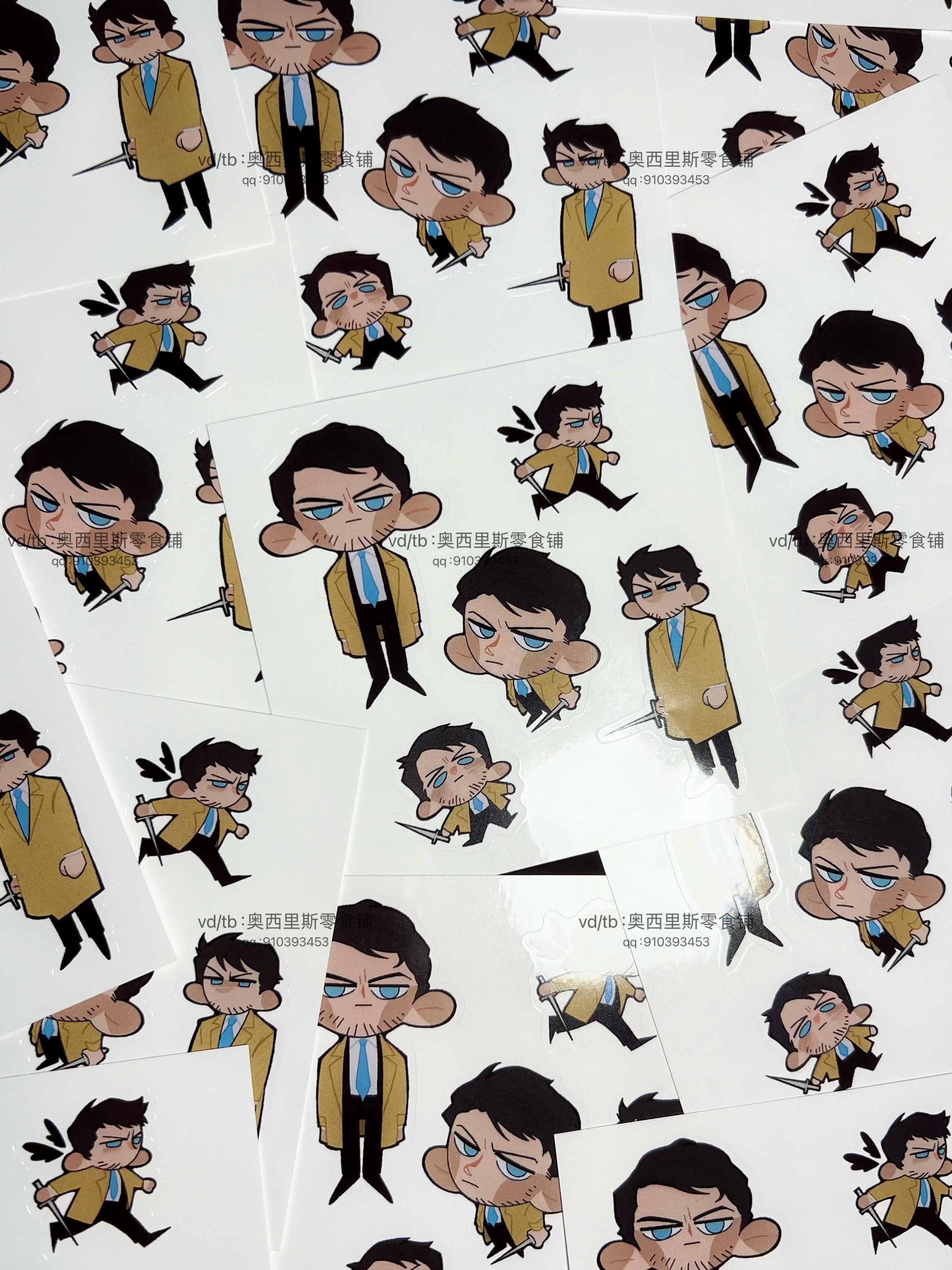 SPN Castiel ‌Beaded Keychain&Kiss-cut Sticker – StarrToy
