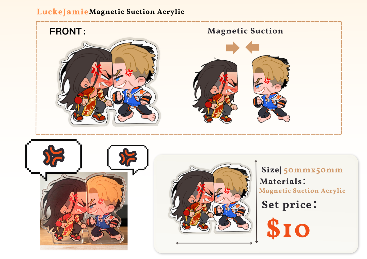 [Pre-order]SF6 lukejamie Magnetic Suction Acrylic