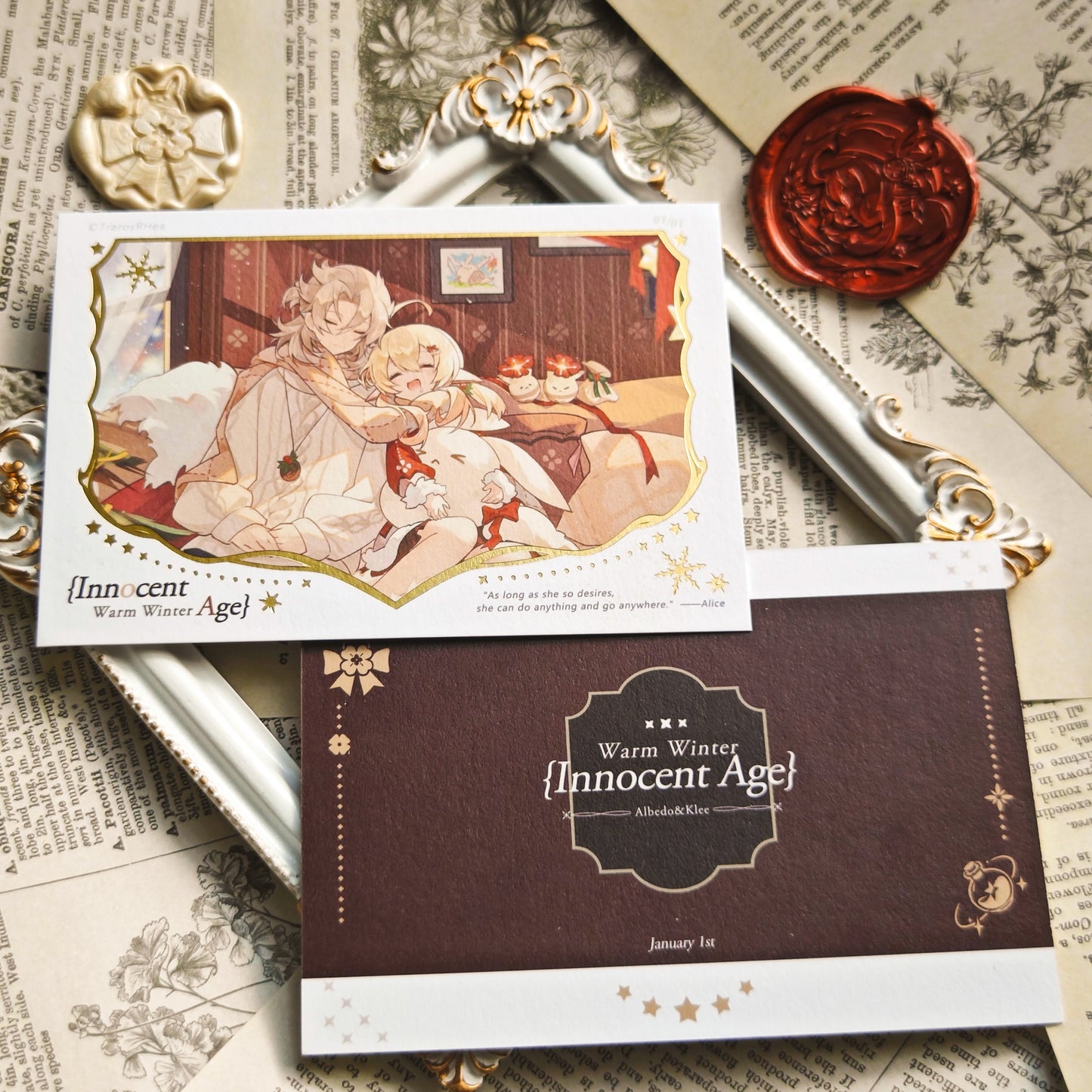 [In stock] Genshin Klee&Albedo Innocent Age Card Set