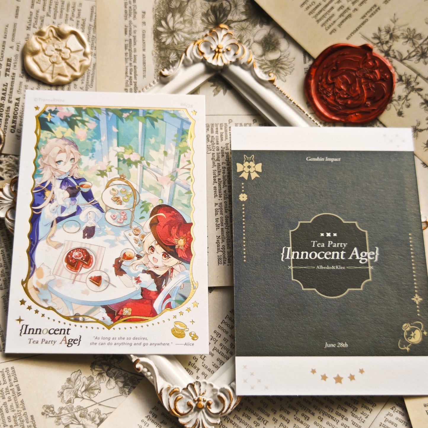 [In stock] Genshin Klee&Albedo Innocent Age Card Set