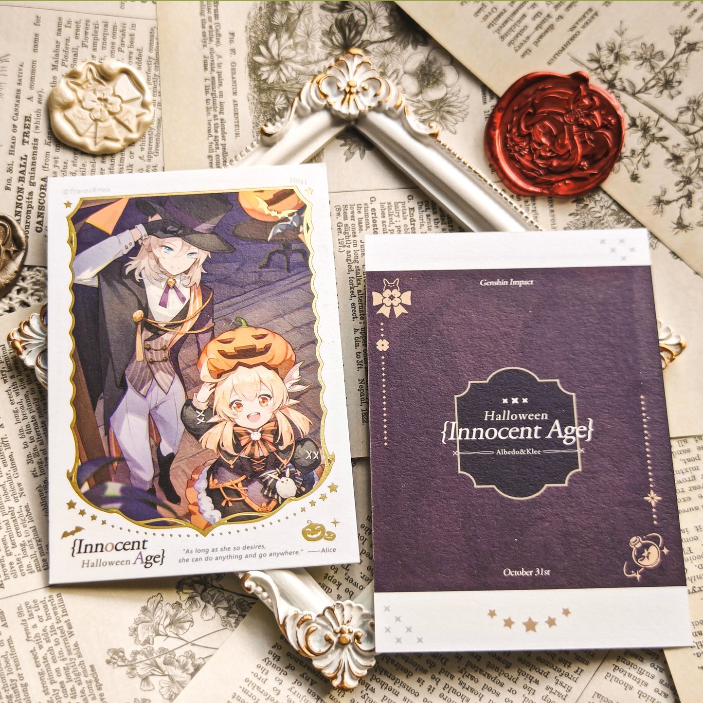 [In stock] Genshin Klee&Albedo Innocent Age Card Set