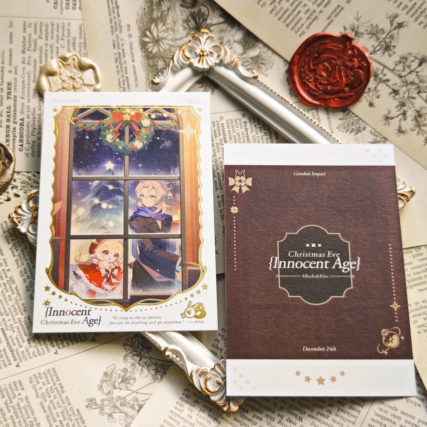[In stock] Genshin Klee&Albedo Innocent Age Card Set