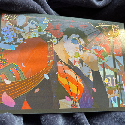 Yakuza Superbat Double-sided Postcard/Hanafuda/Color Paper Set