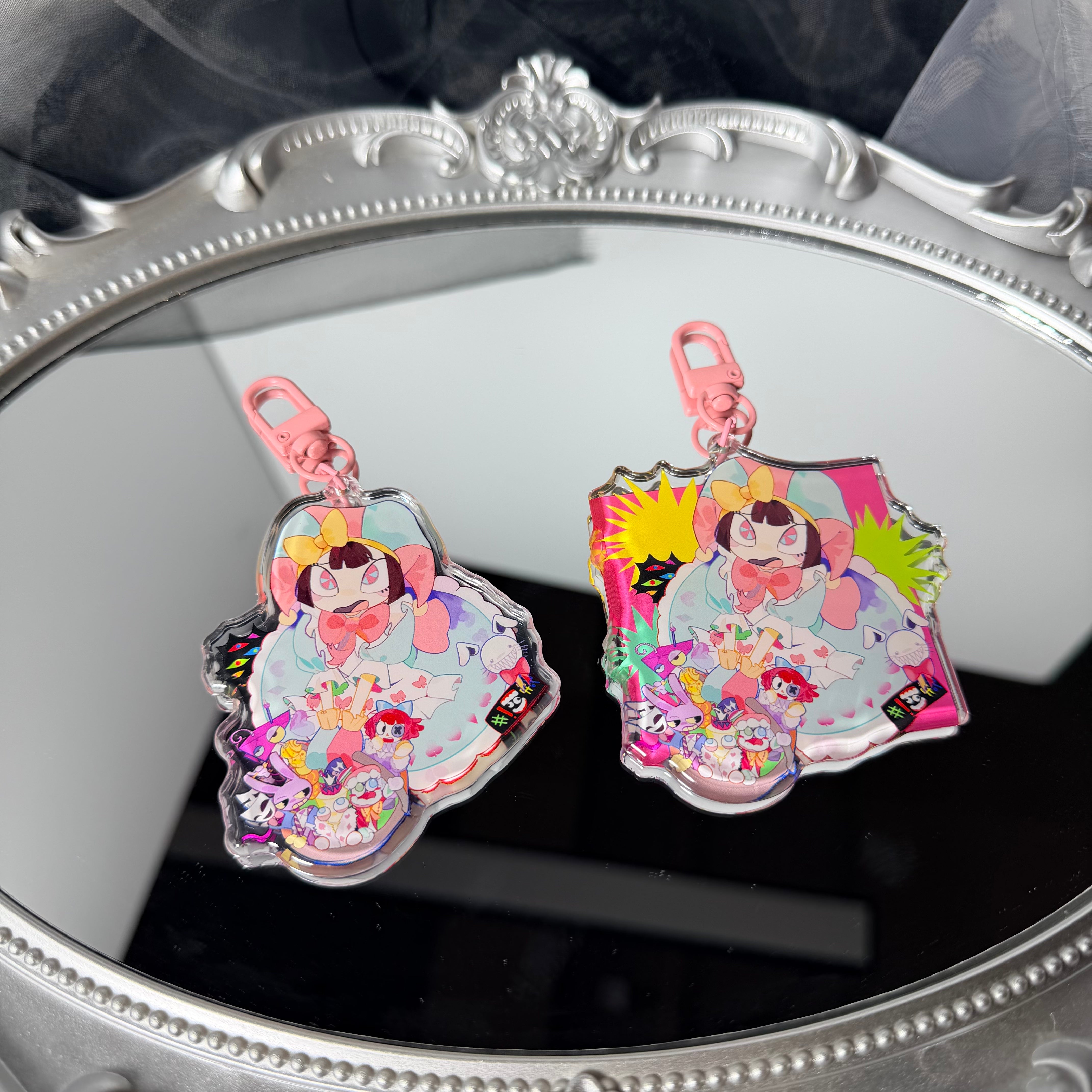 pre-sale]Pomni Colorful Party Series – Art Card & Keychain Set