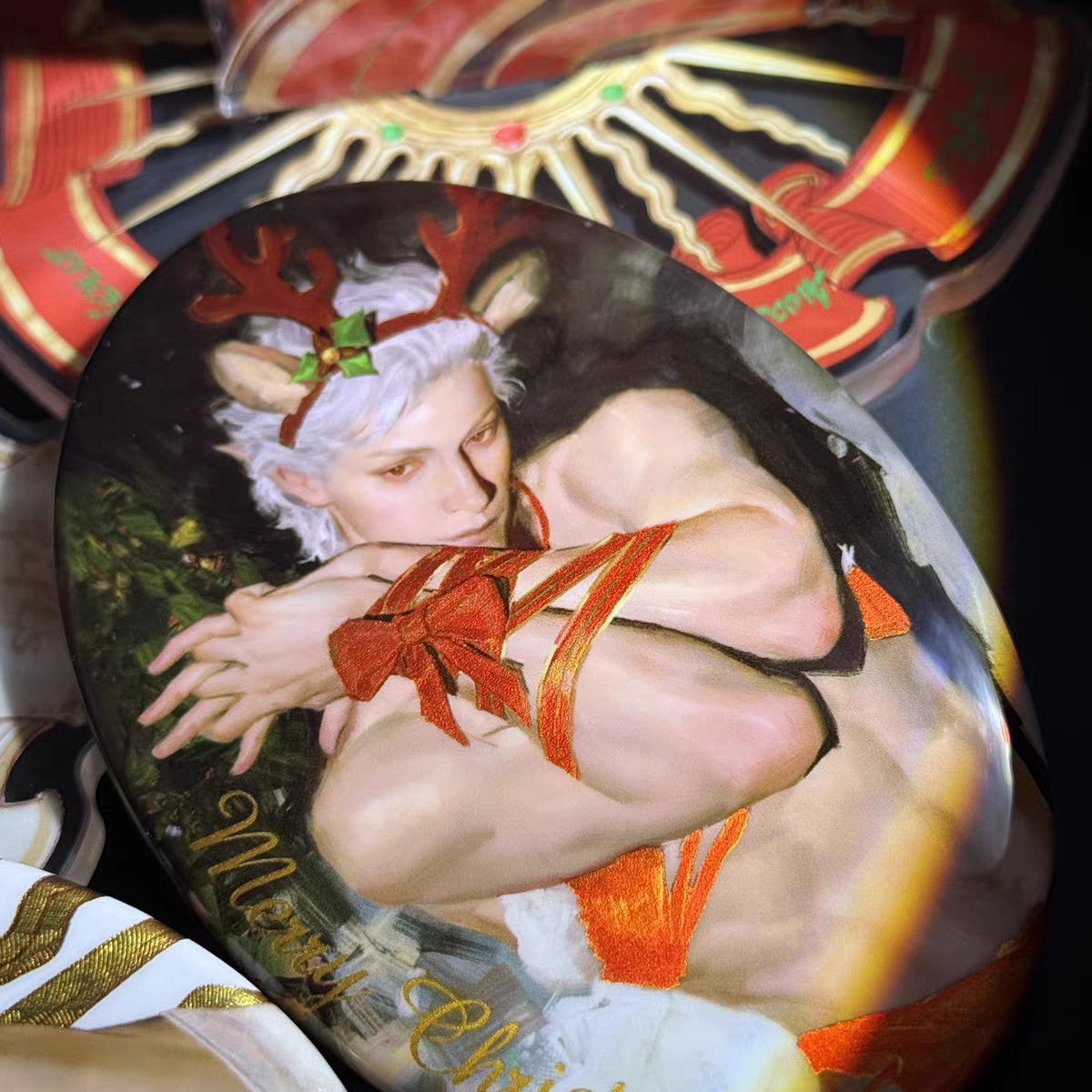 Astarion Christmas Limited Set – Acrylic Standee + Badge