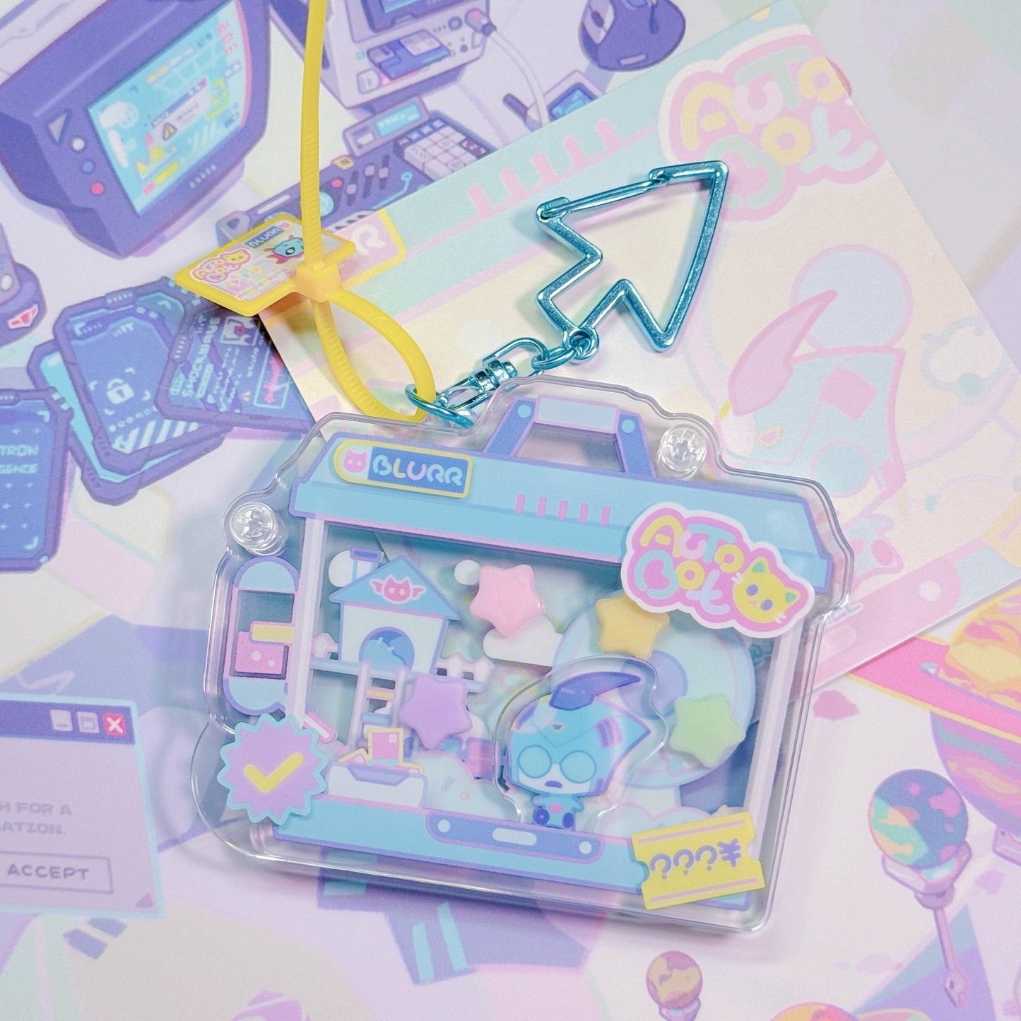 Hamster Blurr Acrylic Shacker Charm