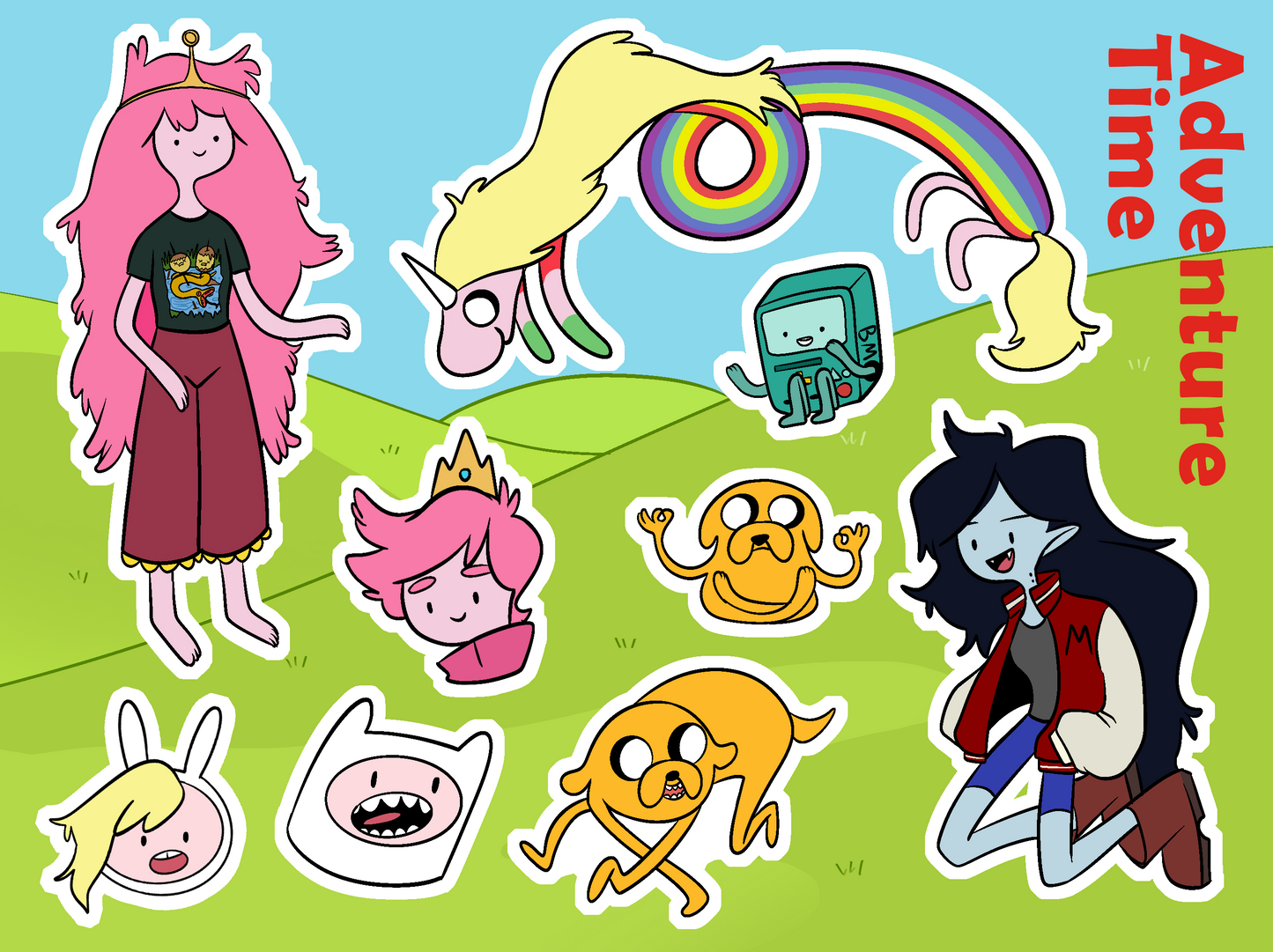 [In-stock]AdventureTime Waterproof PVC sticker