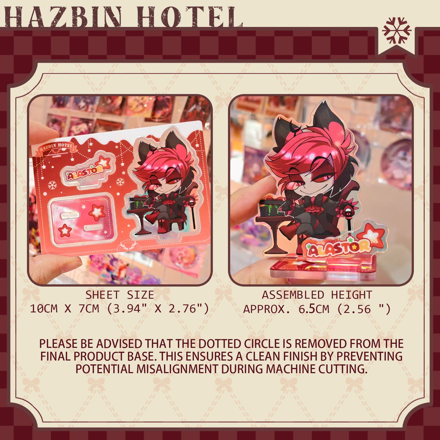 Hazbin Hotel-Fan Art Winter Fluff-Raised Acrylic Standee