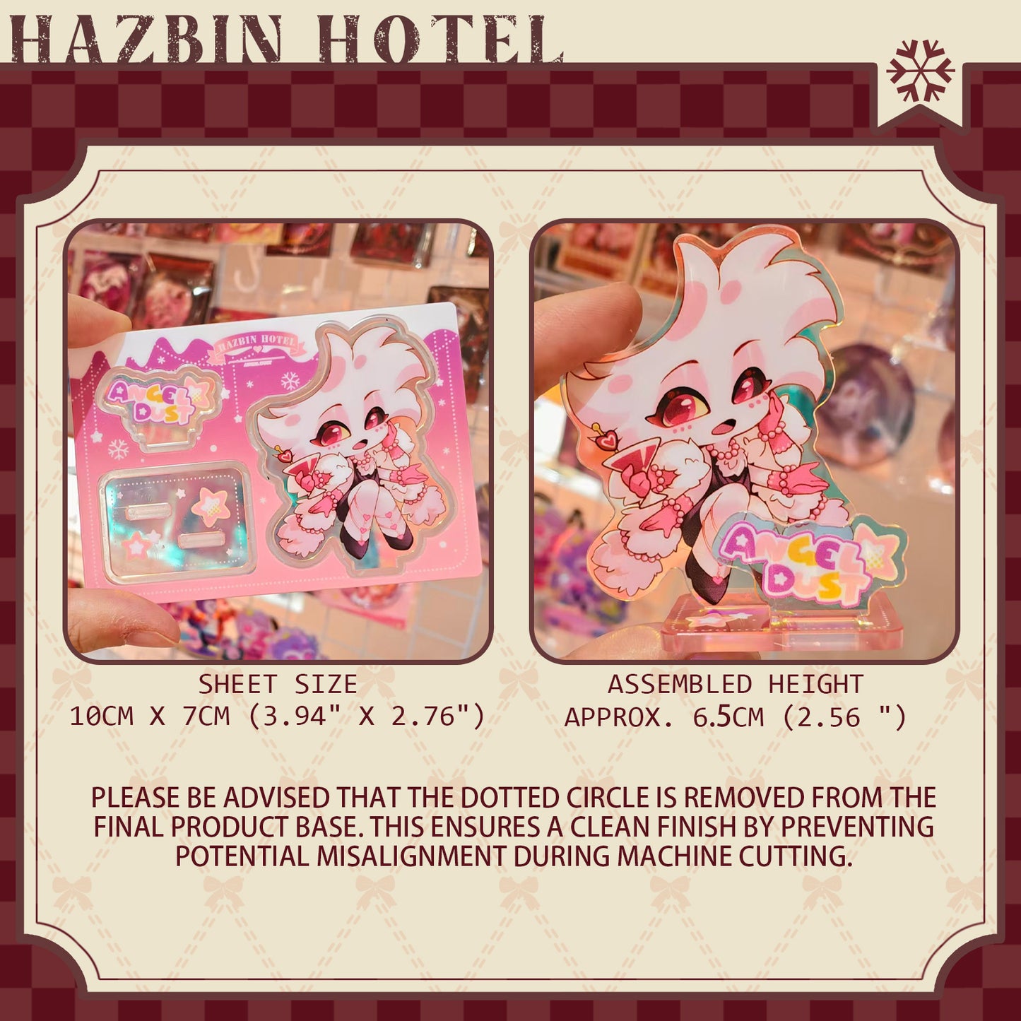 Hazbin Hotel-Fan Art Winter Fluff-Raised Acrylic Standee