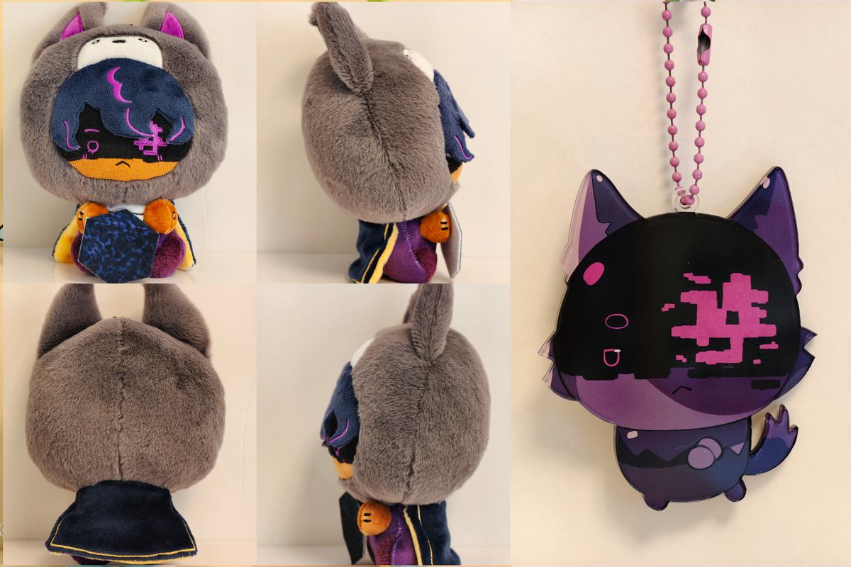 [Pre-order] UU&LS Animal Head Plushie With Keychain (Removable Magnetic Accessory)