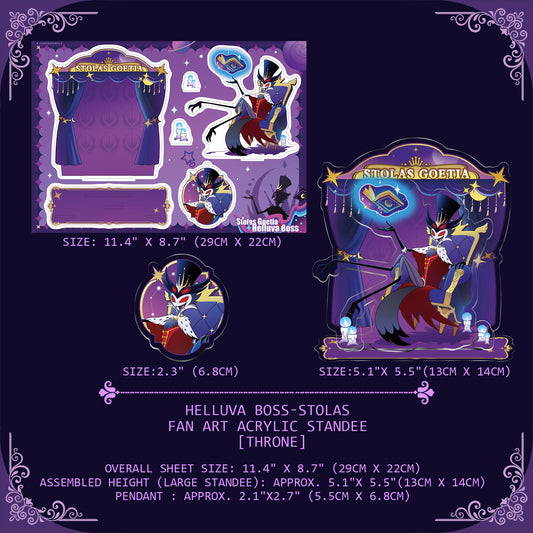 Helluva Boss stolas-Fan Art Acrylic Standee-throne