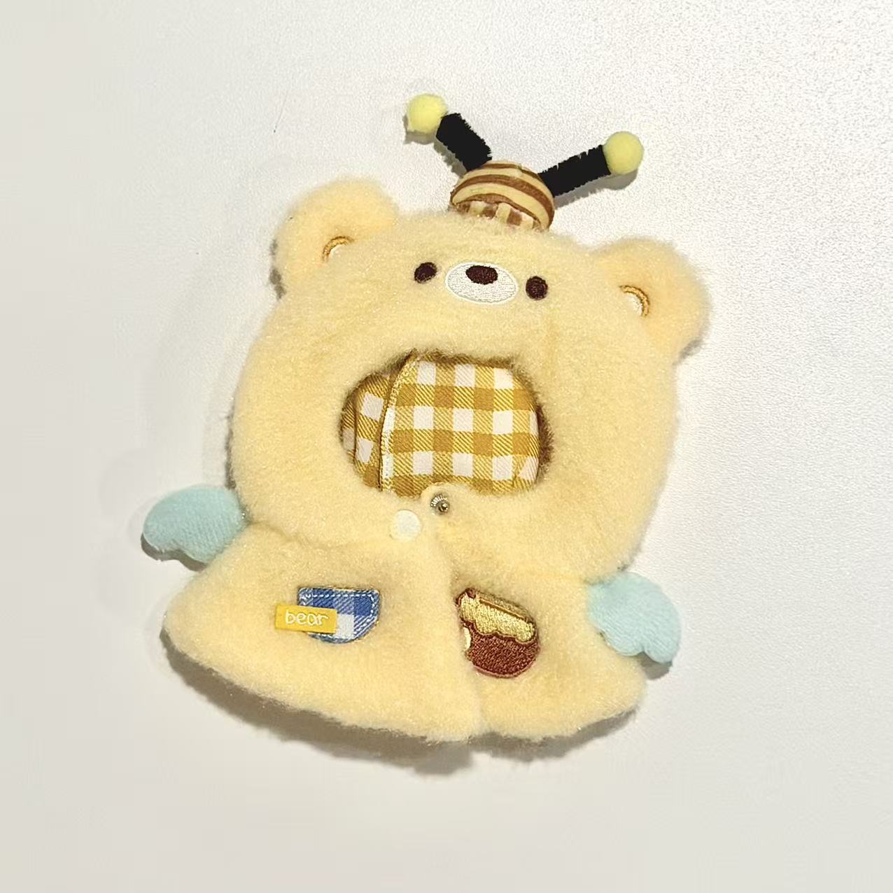 [In-stock]10cm Mini Plushie outfit-Animal Cape(Bee Bear)Outfit