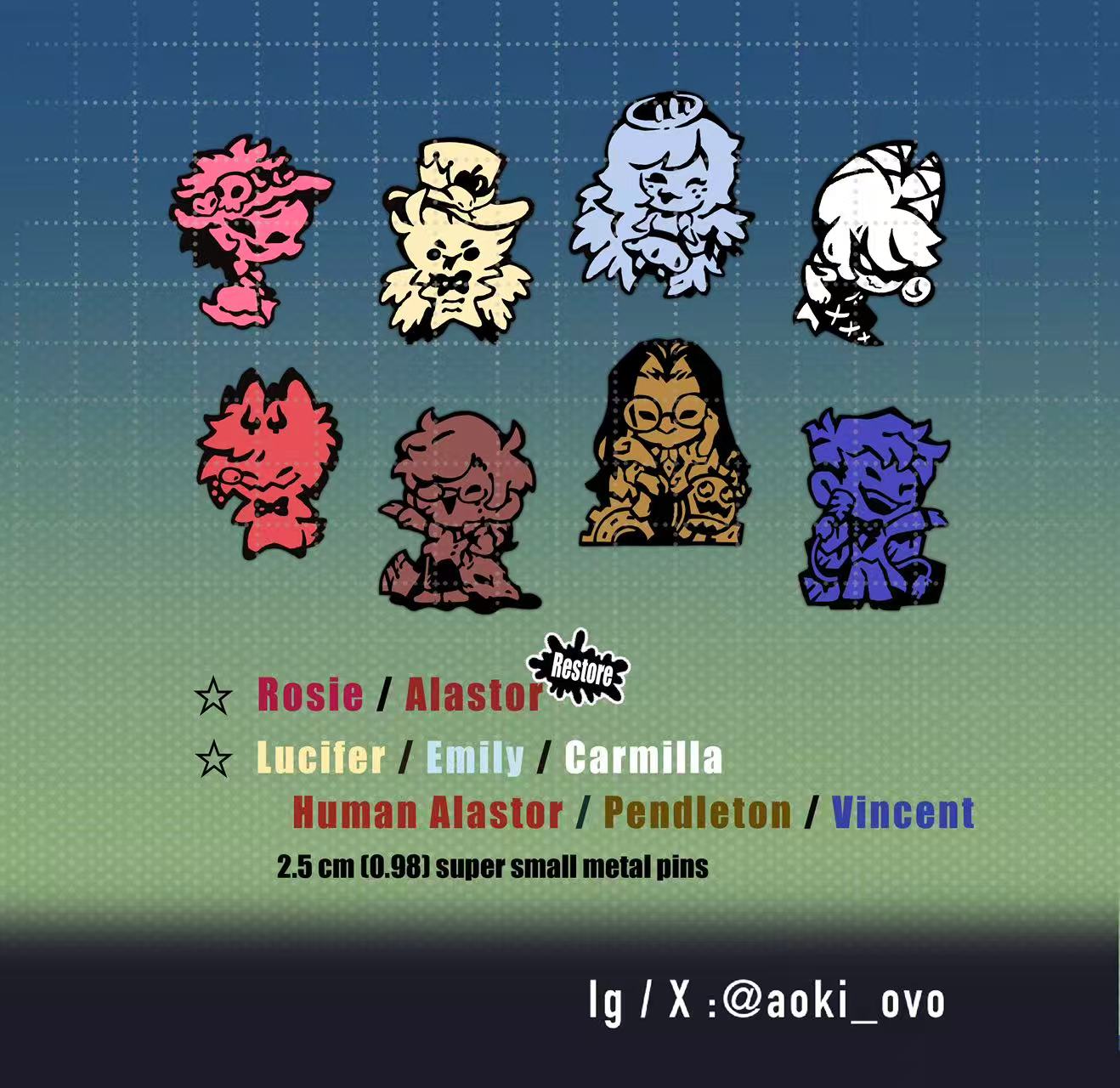 [Pre-order] HH small metal pins