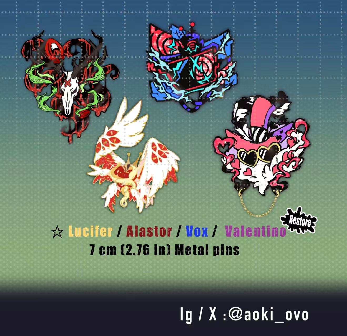 [Pre-order]7 cm HH metal pins（Second  Sale）