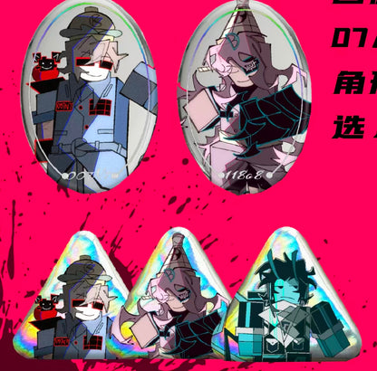 oval pins and triangle pins