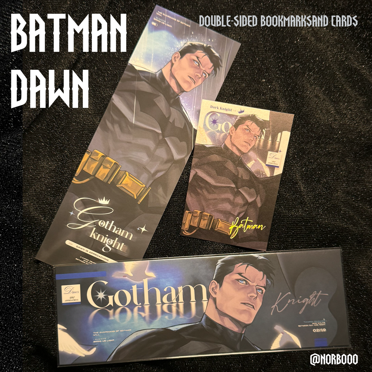 [In stock] Batman Dwan Set：Double-sided Bookmarks and Card