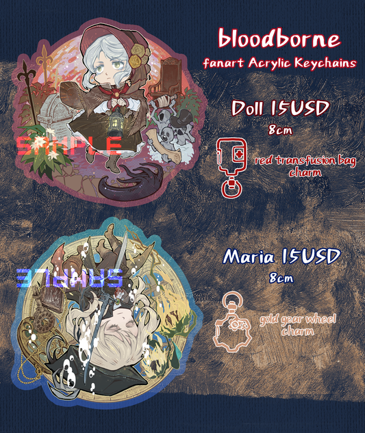 Bloodborne character  Fanart Acrylic Keychains & Acrylic Stands