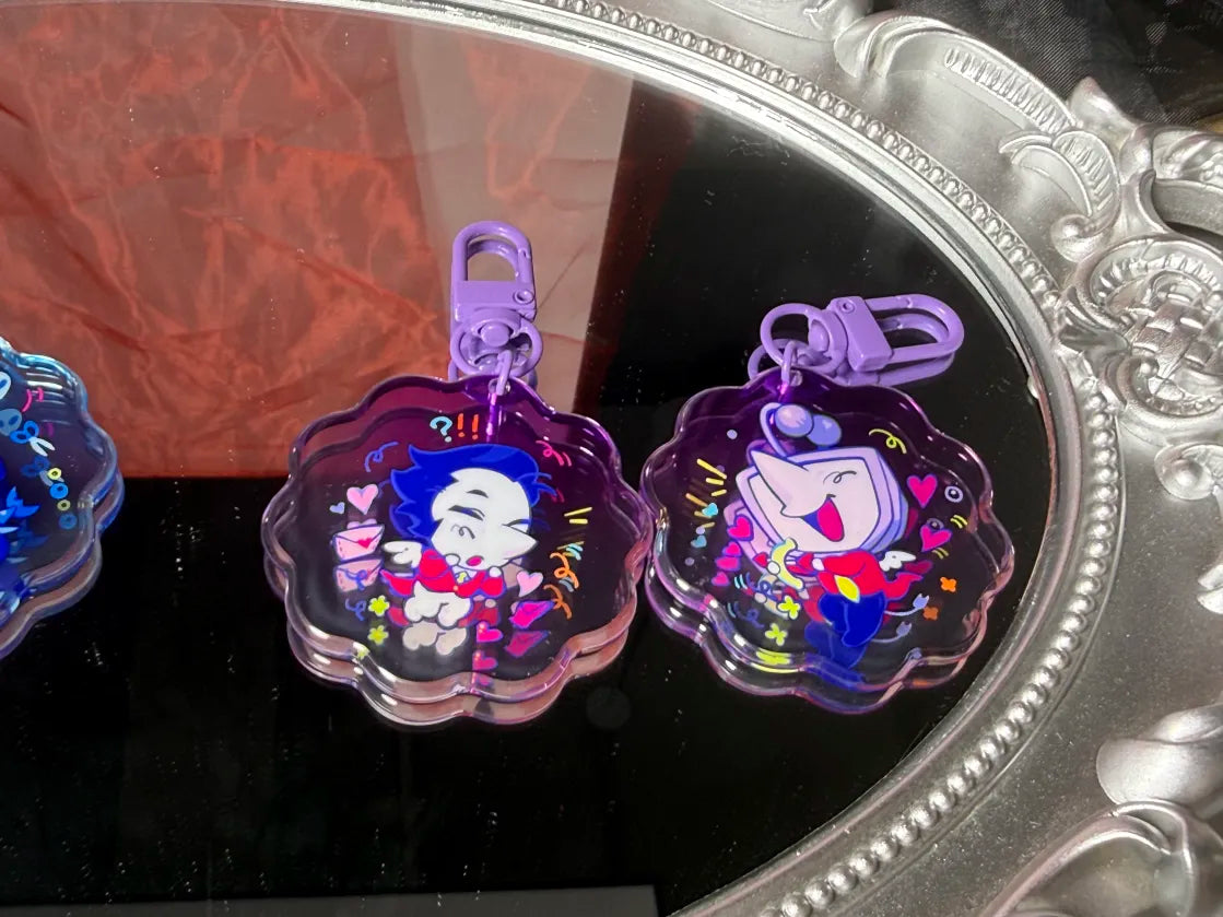 [Pre-order]Acrylic Spamton and Tenna Flower Key