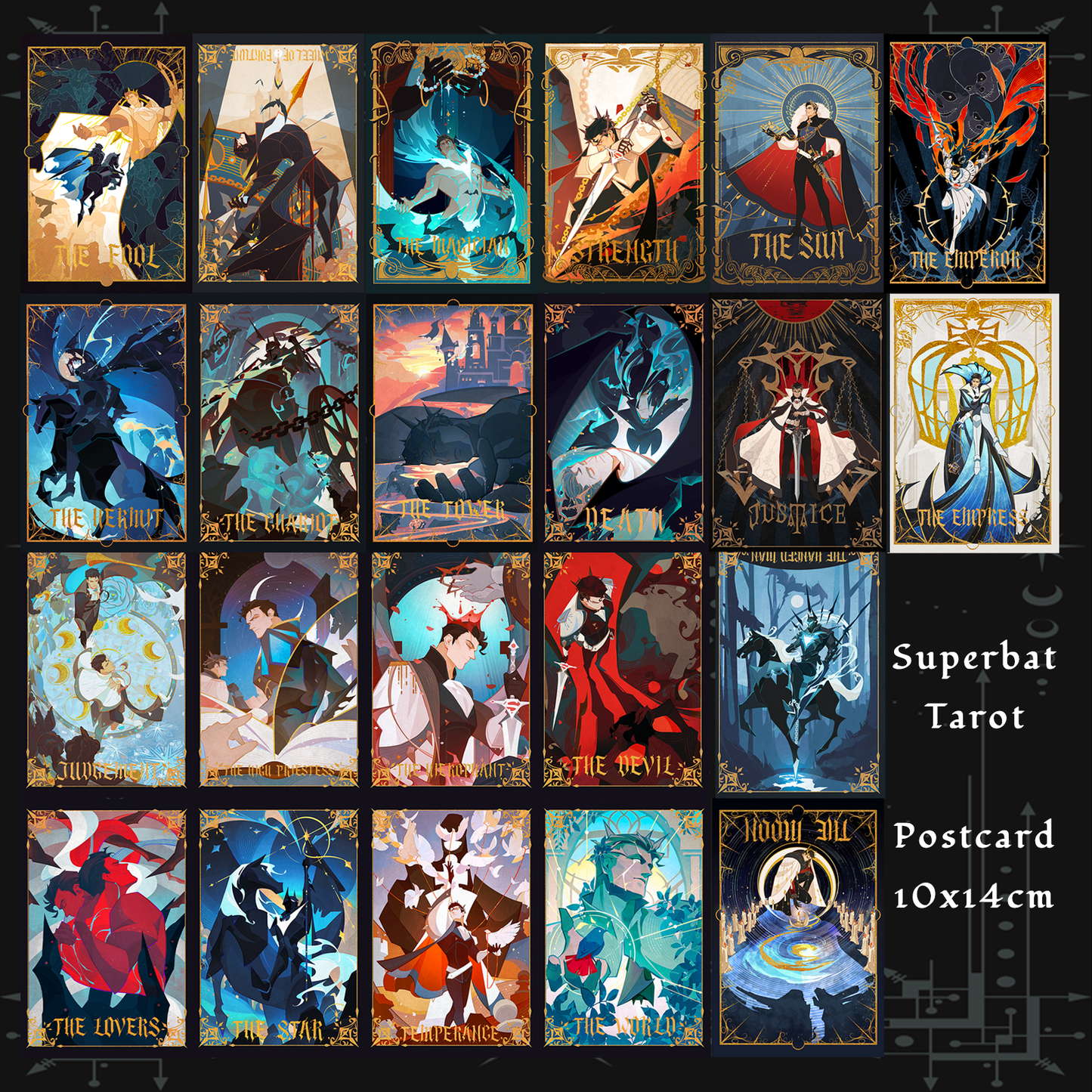 Lord Superbat Tarot Postcard Set