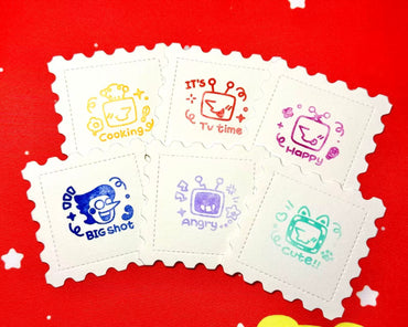 【Deltarune】Tenna+Spamton Small Seal Set (6-Piece Collection)