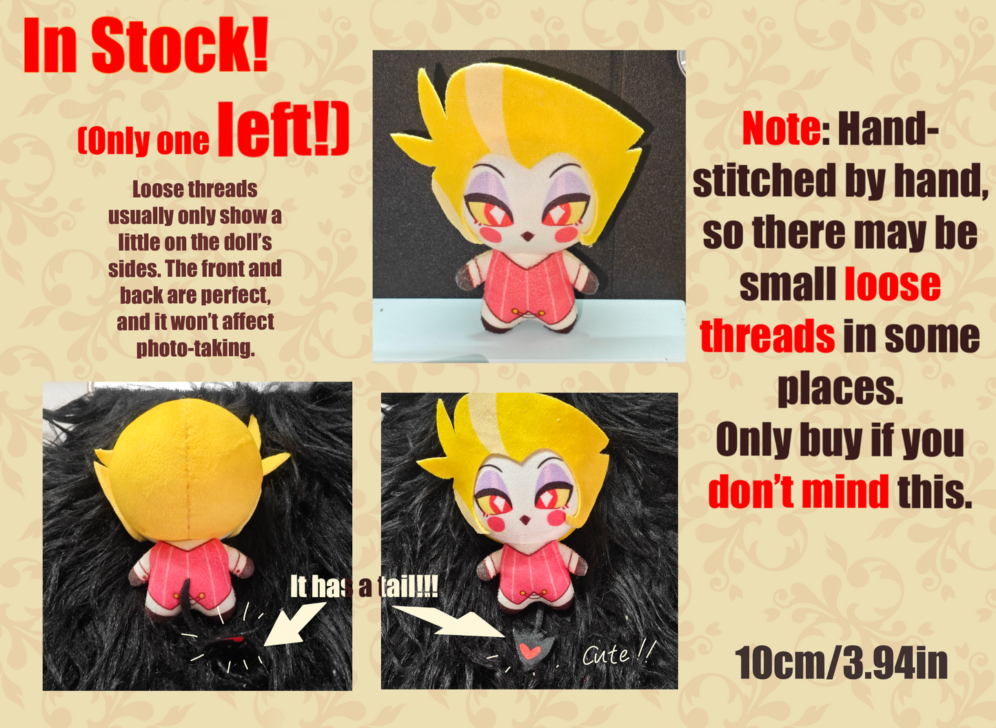 [In Stock] Hand-Sewn Lucifer Doll