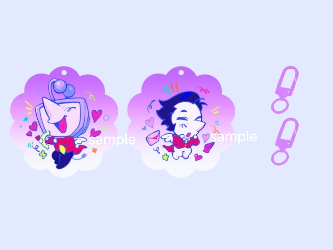 Spamton and Tenna Keychain