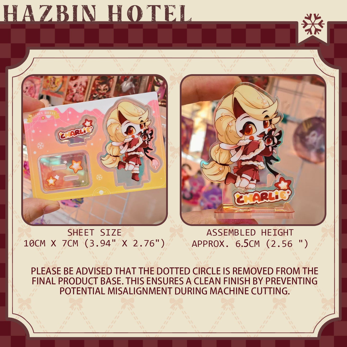 Hazbin Hotel-Fan Art Winter Fluff-Raised Acrylic Standee