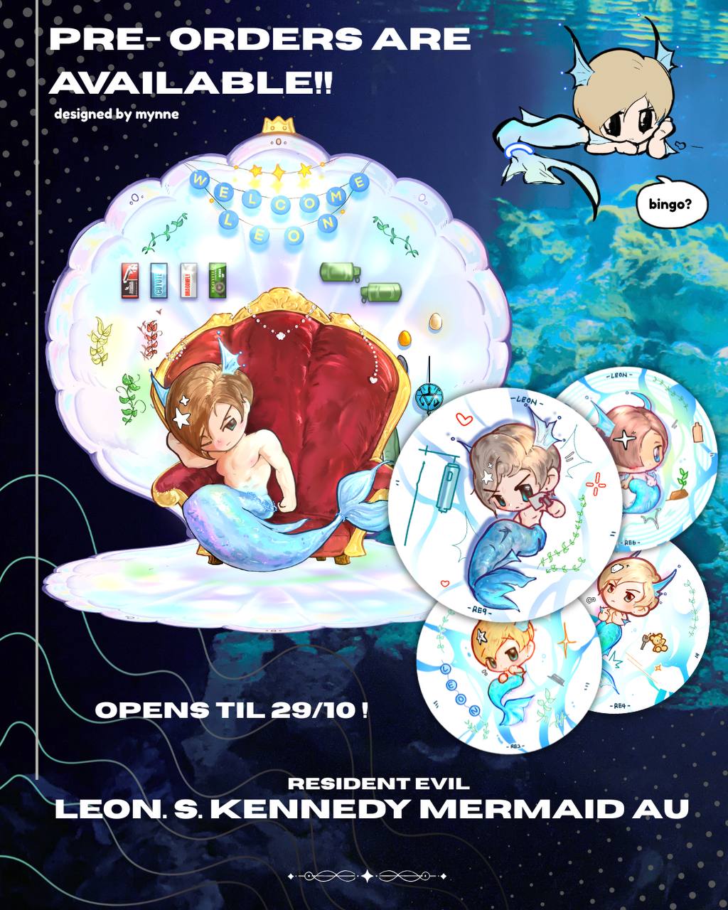 [Pre-order] Leon Mermaid AU Halloween Special