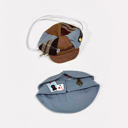 [In-stock]10cm Mini Plushie outfit-Blue Little Detective Outfit