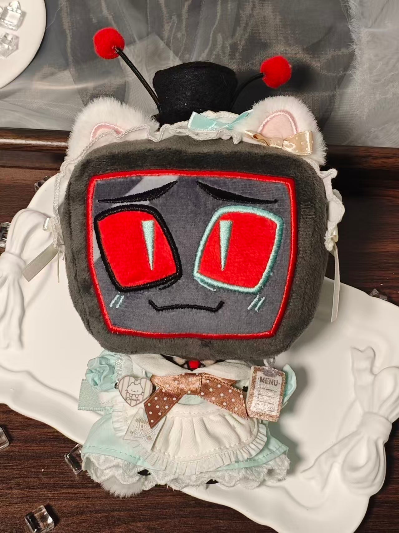 [In-stock]10cm Mini Plushie outfit-Mint choco Little Maid Outfit