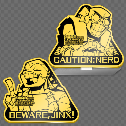 ROTTMNT Leo & Donnie Acrylic Standee + Sticker (Idiot Warning Ver.)
