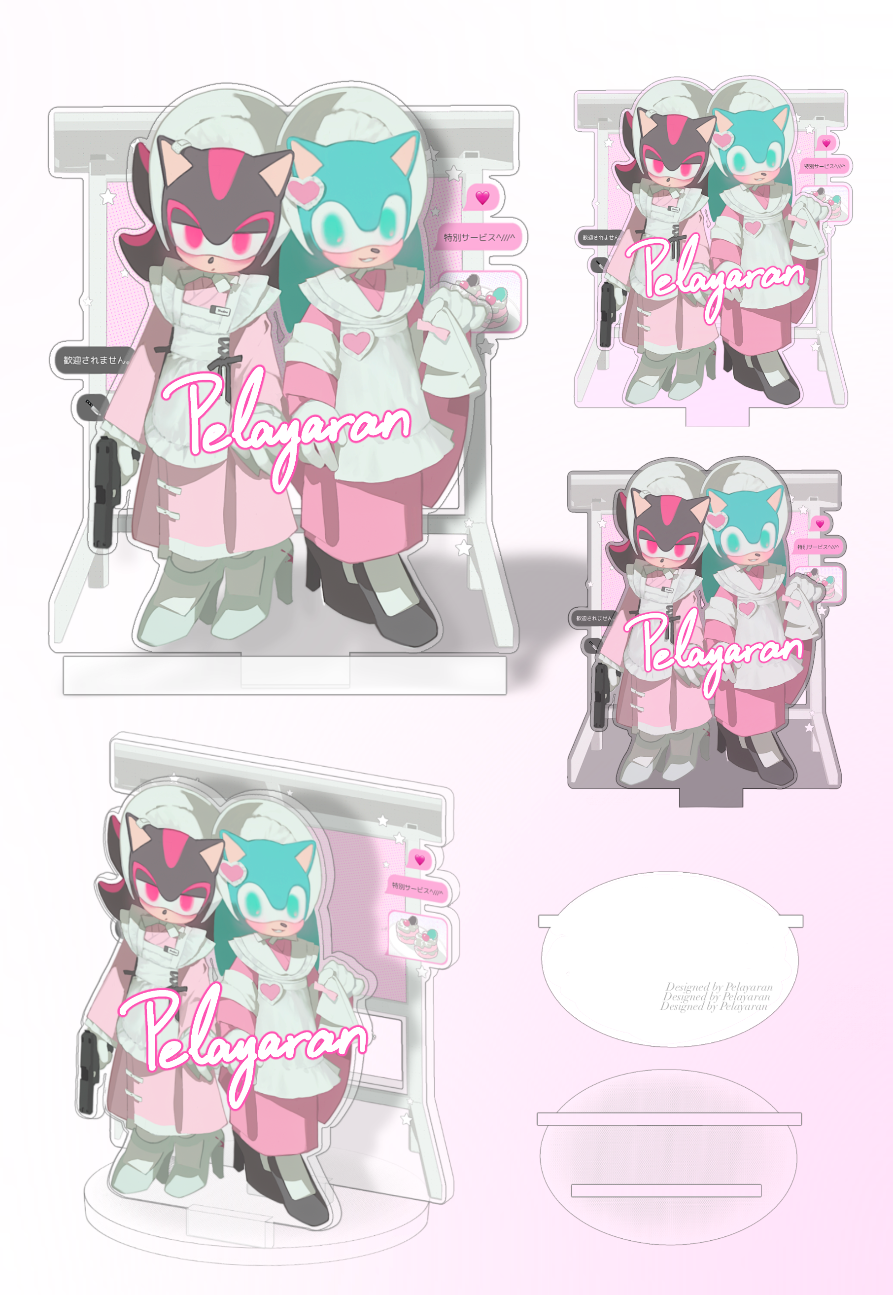 Shadow Stand Sonic & Shadow Double-Layer Acrylic Stand – StarrToy