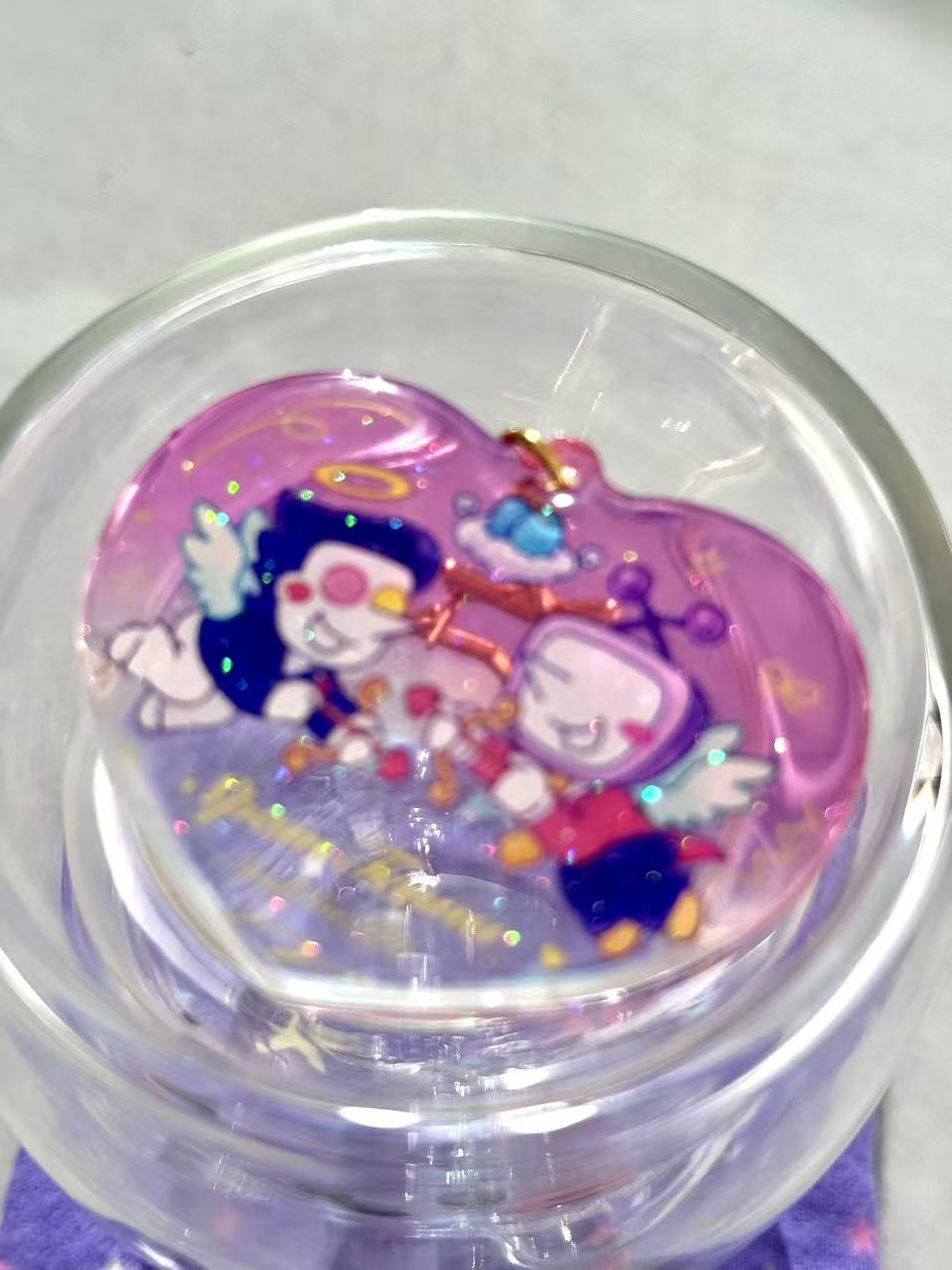 【Spamtenna】Love glitter powder drop glue acrylic pendant