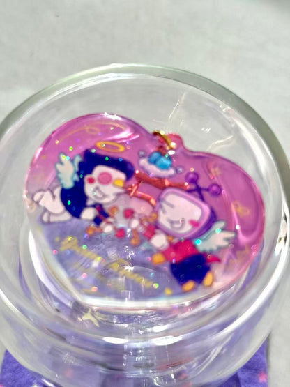 【Spamtenna】Love glitter powder drop glue acrylic pendant