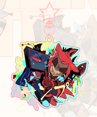 [Pre-order]Huskerdust / Voxal Rainbow version stained glass acrylic charm