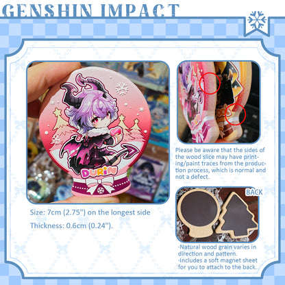 [Pre-order]-Winter Fluffy Series  RAISED RELIEF CARVED WOOD FRIDGE MAGNET