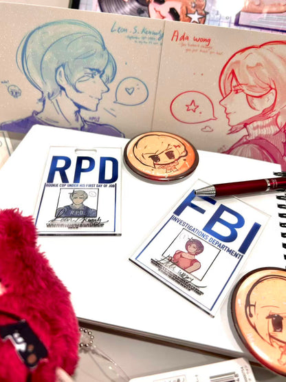 [In-stock] Leon and Ada ID arcylic card