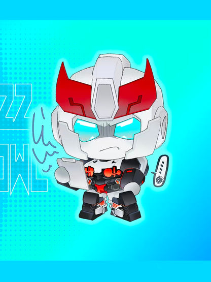Prowl and Jazz’s Working time Acrylic key charm