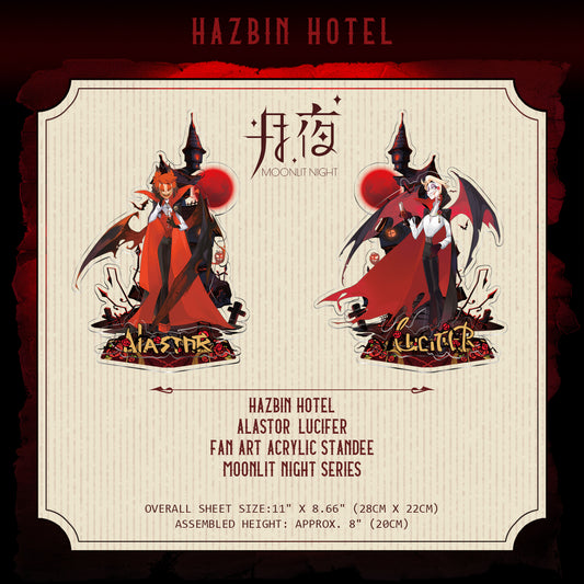 Hazbin Hotel-Fan Art Acrylic Standee-Moonlit Night Series