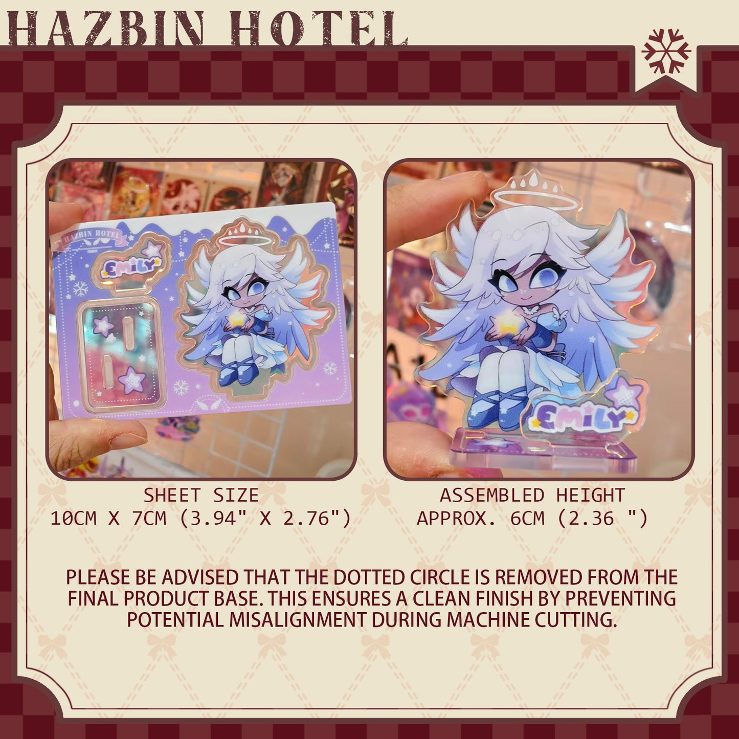 Hazbin Hotel-Fan Art Winter Fluff-Raised Acrylic Standee