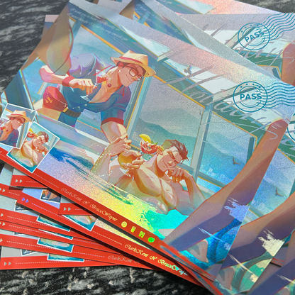 Superbat Cruise Holiday Postcard/Color Paper Set