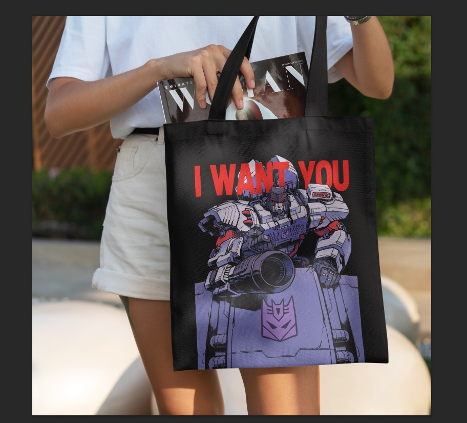 Megatron/Optimus Prime canvas bag